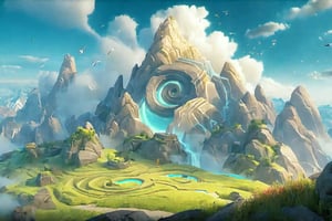 fantastic detailed photography of a perfect a telepath controlling rock formations on a mountain to create a makeshift base, intricate details, detailed background league of legends, legends of runeterra, valorant, lolsplashart, mlbbsplashart,

Holographic, african landscape, (3D) bird's eye view, from above, colorful , and lush grasslands. Winding paths crisscross the hills, Magical multicolor ink, high quality, imagination, 8K, fantasy art, vibrant magical colors, style painting magic.
