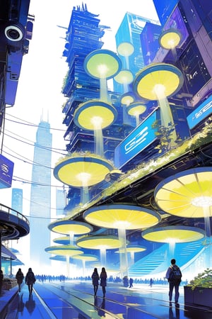 Subject: Futuristic Seoul skyline
Setting: 4000 AD
Action: People walking on floating platforms
Context: Advanced technology and green energy
Environment: High-tech urban landscape with vertical gardens
Lighting: Neon and bioluminescent lighting
Artist: Syd Mead-inspired
Style: Sci-fi
Medium: Digital painting
Type: Concept art
Color Scheme: Neon blues, greens, and purples with metallic accents
Computer Graphics: Ultra-realistic, 3D-rendered
Quality: High resolution, detailed

Positive Prompt: Futuristic Seoul skyline, 4000 AD, people walking on floating platforms, advanced technology and green energy, high-tech urban landscape with vertical gardens, neon and bioluminescent lighting, Syd Mead-inspired, sci-fi, digital painting, concept art, neon blues, greens, and purples with metallic accents, ultra-realistic, 3D-rendered, high resolution, detailed