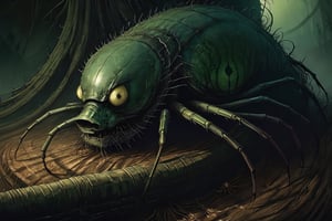 (A nightmarish fusion of arachnid and beast, featuring a spider with a boar's head in a horrifying amalgamation:1.5), (wild boar:1.5), spider, girl shaking

Within the depths of a desolate, ancient forest, where the shadows seem to writhe with unnatural life.

The spider with a boar's head looms ominously, its grotesque limbs extending with an air of menace, creating a scene of abject terror.

In a realm where the boundaries of the grotesque are pushed to the extreme, this monstrous creation emerges from the shadows, a result of forbidden experimentation.

The forest is dense with an eerie silence, disturbed only by the unsettling sounds of the unnatural creature skittering through the undergrowth.

Harsh and surreal lighting casts intense contrasts, accentuating the horrific features of the spider with a boar's head hybrid.

Channeling the nightmarish brilliance of Zdzisław Beksiński, known for his surreal and grotesque artworks.
Executed as an oil painting with meticulous attention to detail, capturing the grotesque beauty in a hauntingly realistic manner.

Utilizing traditional oil painting techniques to emphasize the texture and depth of the monstrous creation.

A high-definition masterpiece, showcasing horror in every stroke, immersing the viewer in a nightmarish world.

Dark and desaturated tones dominate, with sporadic bursts of sickly greens and unsettling purples, enhancing the nightmarish ambiance.

None, relying solely on the artist's hand to convey the terror through traditional artistic methods.

A top-tier artwork with an emphasis on realism and the ability to evoke visceral fear.

Cinematic oil painting still, intense chiaroscuro lighting in a haunting forest, close-up of the spider-boar hybrid, Zdzisław Beksiński-inspired masterpiece, high definition, detailed texture, dark and surreal color palette, traditional art medium, capturing the horrifying realism.