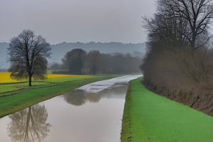 In a rural setting, winter rain drizzles down, transforming the landscape into a picturesque scene. The gentle raindrops create a soothing rhythm as they fall on the fields and meadows. Leafless trees stand as silhouettes against the gray sky, their branches adorned with delicate droplets. The wet earth exudes a rich scent, and the countryside is enveloped in a quiet, contemplative atmosphere. This winter rain paints a serene portrait of rural life, capturing the beauty of simplicity and the cycle of nature.

Positive Prompt: Rural landscape, winter rain, picturesque scene, gentle raindrops, soothing rhythm, leafless trees, silhouettes, delicate droplets, wet earth, contemplative atmosphere, beauty of simplicity, cycle of nature.