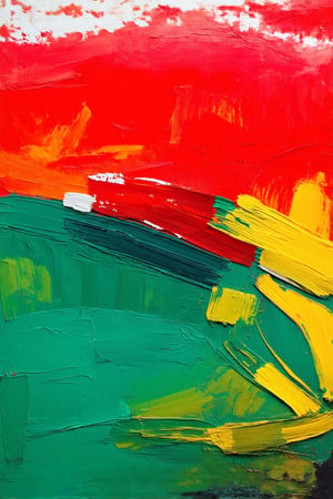 Jason Pollock's style, bold brushstrokes, and vibrant highlights of red and cadmium yellow collide against an abstract background of dynamic movement. Ultramarine shadows and sap green tones add depth, while white and black accents enhance contrast. Blending in with the background, it evokes movement and emotion in negative space, evoking introspection and personal reflection.