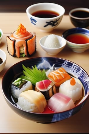 Delicious looking japan food,photorealistic