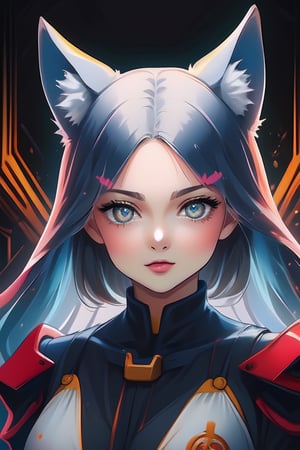 A charmingly juxtaposed image of a cutie girl's face on the Gundam RX72, fox ears captures attention with its unique blend of charm and futuristic style. The adorable dog features, complete with floppy ears and soulful eyes, stand out against the sleek, mechanical design of the suit. This exquisitely detailed painting radiates whimsy and precision, showcasing the artist's skill in merging contrasting elements seamlessly. A delightful and high-quality piece that combines nostalgia with a touch of playfulness, it invites viewers to imagine a world where man and canine coexist in perfect harmony.rClr