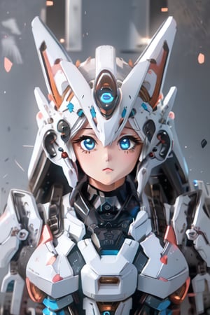 A charmingly juxtaposed image of a cutie girl's face on the Gundam RX72 suit captures attention with its unique blend of charm and futuristic style. The adorable dog features, complete with floppy ears and soulful eyes, stand out against the sleek, mechanical design of the suit. This exquisitely detailed painting radiates whimsy and precision, showcasing the artist's skill in merging contrasting elements seamlessly. A delightful and high-quality piece that combines nostalgia with a touch of playfulness, it invites viewers to imagine a world where man and canine coexist in perfect harmony.rClr