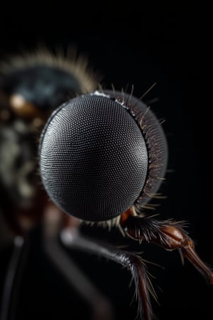 ,Hasselblad H6D-400c MS, low exposure, high contrast, ISO 100, with a 1800mm macro lens, eye of a mosquito 
