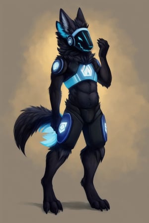 protogen, protogen visor, protogen face, full_body, full-body_portrait