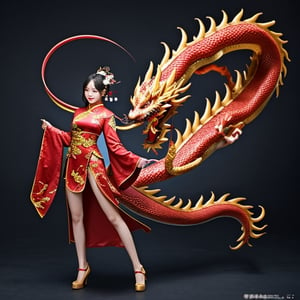 chinese dragon girl,9 long body,