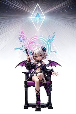 (white background:1.5), 1 girl, mid shot, full body, (succubus:1.2), (Lilith:1.2), (1 girl:1.2), solo, (short white hair:1.2) , (refreshing eyes:1.1) ,(crazy smile:0.8), (flat chest), (dress), (glitch digital glowing wings), (full body:1.0), (beautiful detailed eyes:1.0), (detailed face:1.0), (sitting on a throne), (one hand on hip:1.2) ,looking at you, /////////////////////////// ////////////////////////// ///////////////////////// psychedelic art, glitch art, abstract art, concept art,(point_color:1.4),(RGB Splitting:1.3),(god rays), (extremely detailed light), (science_fiction:1.2), (trippy:1.2),(colorful ink ), (floating colorful ink droplet ), (triangle shape:1.3), (Lilith of night:1.3), (gradient_background:1.1),(glitch background),( digital halo:1.2),(fluorescent graffiti :1.2),(neon light:1.2), (glowstick:1.2), (floating triangle glass fragments:1.2)
,Realism