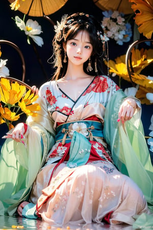 1 girl, most beautiful korean girl, Korean beauty model, stunningly beautiful girl, gorgeous girl, 18yo, over sized eyes, big eyes, smiling, looking at viewer,
(masterpiece, top quality, best quality, official art, beautiful and aesthetic:1.2), extreme detailed, (abstract, fractal art:1.3), highest detailed, detailed_eyes, light_particles, hanfu,jewelry, sexy, red