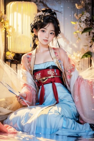 1 girl, most beautiful korean girl, Korean beauty model, stunningly beautiful girl, gorgeous girl, 18yo, over sized eyes, big eyes, smiling, looking at viewer,
(masterpiece, top quality, best quality, official art, beautiful and aesthetic:1.2), extreme detailed, (abstract, fractal art:1.3), highest detailed, detailed_eyes, light_particles, hanfu,jewelry, sexy, red