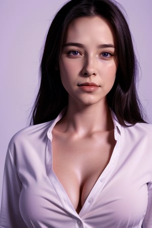 (raw photo:1.2), (photorealistic:1.4), beautiful detailed girl, extremely detailed eyes and face, beautiful detailed eyes,absurdres, incredibly absurdres, huge filesize , ultra-detailed, highres, extremely detailed,best quality ,masterpiece, illustration, an extremely delicate and beautiful, extremely detailed ,CG ,unity ,8k wallpaper, Amazing, finely detail, masterpiece,best quality,official art,extremely detailed CG unity 8k wallpaper, medium sized chest, cleavage, white shirt,