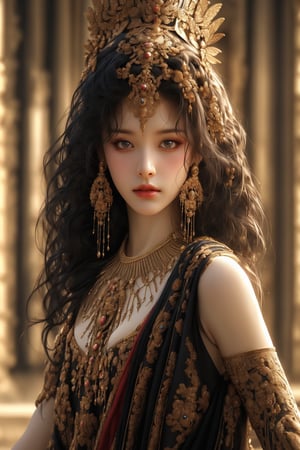 Egyptian queen, busty and sexy girl, 8k, masterpiece, ultra-realistic, best quality, high resolution, high definition