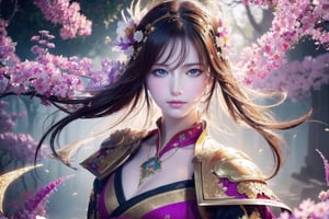 (masterpiece, top quality, best quality, official art, beautiful and aesthetic:1.2), (1girl), extreme detailed,(abstract, fractal art:1.3),highest detailed, detailed_eyes, light_particles, hanfu,jewelry, sexy, ,white,a jewel-encrusted sword)