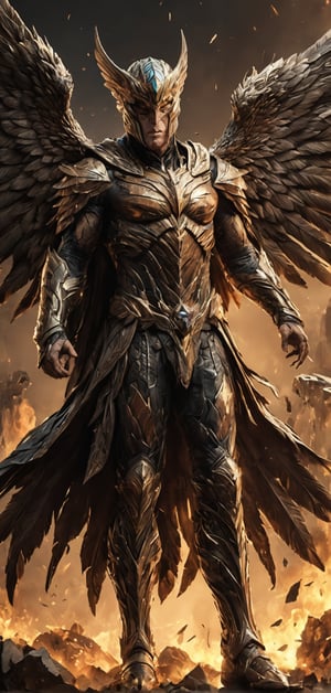 (extremely detailed 8k wallpaper), a medium full body photo of hawkman,intricate, highly detailed, dramatic, in hawkman costume,wearing hawk man mask,screaming