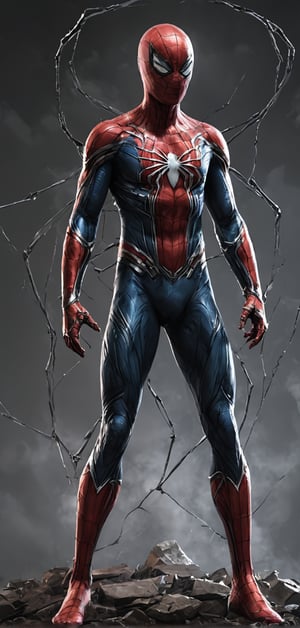 (extremely detailed 8k wallpaper), a medium full body photo of spider man,intricate, highly detailed, dramatic, in spider man costume, ready for action