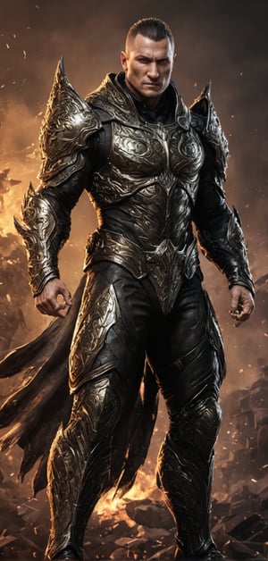 (extremely detailed 8k wallpaper), a medium full body photo of randy orton,intricate, highly detailed, dramatic, in viper armour, ready to strike