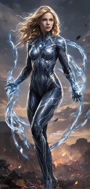 (extremely detailed 8k wallpaper), a medium full body photo of invisible girl of fantastic four,intricate, highly detailed, dramatic, in invisible girl costume,ready for war,Four_Fantastic,Marvel,Hero,Invisible_Woman_Fantastic_Four,Comic