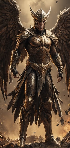 (extremely detailed 8k wallpaper), a medium full body photo of hawkman,intricate, highly detailed, dramatic, in hawkman costume,hawk man mask,screaming