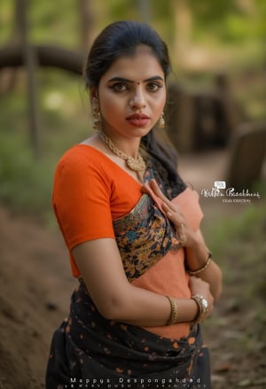 Realistic photography of mallu actress, beautiful women cinematic, shot on sony a73, above fucus 