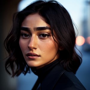 full format portrait of Golshifteh Farahani, ((realistic human face proportions)), Meybis Ruiz Cruz, photorealistic, perfectly framed portrait, style, backlighting, in the style of the cycle frontier,more detail ,SAM YANG