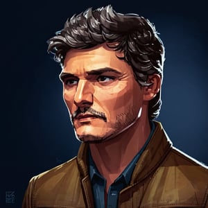 full format portrait of Pedro Pascal, style features, backlighting, 

realistic skin detail. 

in the style of the cycle frontier, MRC, MeybisRuizCruz, Meybis Ruiz Cruz