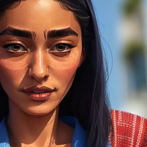 full format portrait of Golshifteh Farahani, ((realistic human face proportions)), Meybis Ruiz Cruz, photorealistic, perfectly framed portrait, style, backlighting, in the style of the cycle frontier,more detail ,SAM YANG,More Detail,photorealistic,3DMM,SimplyPaint