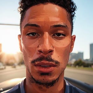 full format portrait of Elliot Knight, ((realistic human face proportions)), Meybis Ruiz Cruz, photorealistic, perfectly framed portrait, style, backlighting, in the style of the cycle frontier,more detail ,SAM YANG,More Detail,photorealistic,3DMM,SimplyPaint,1 girl