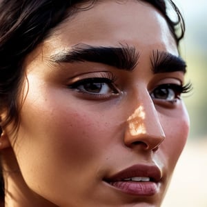 full format portrait of Golshifteh Farahani, ((realistic human face proportions)), Meybis Ruiz Cruz, photorealistic, perfectly framed portrait, style, backlighting, in the style of the cycle frontier
