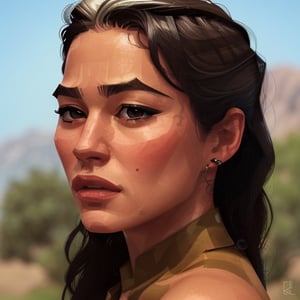 full format portrait of a random actor, realistic skin, photorealistic, stylized facial features, in the style of the cycle frontier, Meybis Ruiz Cruz, MRC, SAM YANG, More Detail, photorealistic, 3DMM, SimplyPaint, ,Extremely Realistic