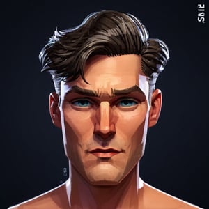 full format portrait of Gideon Emery, 

sharp stylized facial features, Highres hair strands, photorealistic skin texture, sharp 3D character sculpt, 

backlighting, 

in the style of the cycle frontier, MRC, MeybisRuizCruz, Meybis Ruiz Cruz