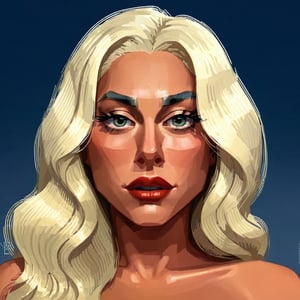 full format portrait of Lady Gaga, style features, backlighting, 

Sharp Skin texture. 

in the style of the cycle frontier, MRC, MeybisRuizCruz, Meybis Ruiz Cruz