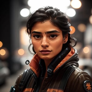 full format The Division portrait of Diane Guerrero, realistic skin, Meybis Ruiz Cruz, photorealistic, perfectly framed portrait, style features, backlighting, in the style of the cycle frontier, More Detail, photorealistic, 