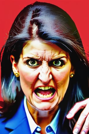 Nikki Haley Demon evil angry psychopathic