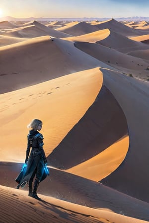 amazing quality, masterpiece, by nixeu, DUNE, desert, ex, sci-fi,Dune Style, "DUNE"