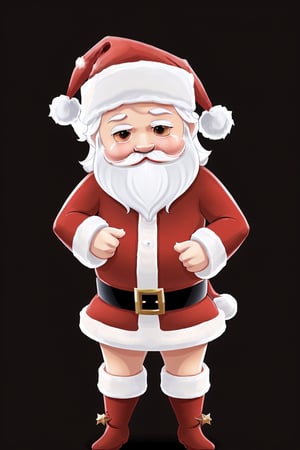 incrslcm, chibi santa claus, detailed xmas background,  long