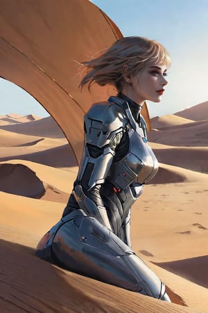 amazing quality, masterpiece, by nixeu, DUNE, desert, ex, sci-fi,Dune Style