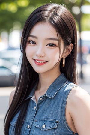 25 year old korean girl, beautiful face, smile, kpop idol