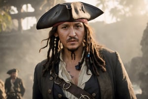 portrait of a man, Pirates of the Caribbean style,ch3st3r