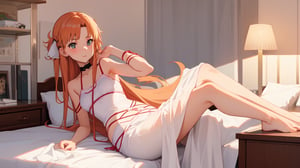 high_school_girl, SAM YANG, disheveled, aaasuna, perfect hands, , in a modern world, in her room, medium_breasts, changing cloth