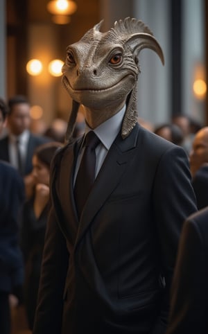 A sleek and imposing reptilian figure, dressed in a sharp suit, stands confidently in front of a crowd. The reptilian's true face is hidden behind a smiling human mask, projecting an air of charm and authority. While the onlookers are captivated by the charismatic façade, subtle hints of its true nature peek through—the gleam of scales and cold, calculating eyes just visible at the edges of the mask. This scene captures the eerie contrast between the reptilian overlord's deceptive appearance and its sinister intent, embodying the hidden control exerted over humanity.
BREAK
realistic,detailed,sharp focus,high contrast,rule of thirds,depth of perspective,award-winning photo,chiaroscuro lighting
BREAK
ek_g1rl_02,ek_art_b00ster,beauy_ks01, ek_ph0t0_b00ster