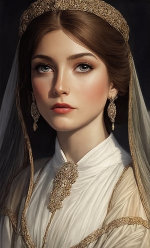 A close-up portrait of a medieval princess. She exudes nobility and elegance, adorned in attire and accessories typical of the medieval era, featuring ornate and sophisticated designs. Her face carries a serene and restrained expression, with deep and thoughtful eyes. Soft lighting gently highlights her features, while the background captures a royal ambiance.
BREAK
settings:(rule of thirds:1.3),perfect composition,depth of perspective,(masterpiece,best quality,detailed,realistic), chiaroscuro lighting
BREAK
by Antonio Lopez,Diego Koi,David Parrish,Canaletto and Edward Hopper,ek_real_b00ster,ek_art_b00ster,ek_ani_b00ster