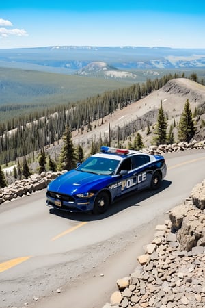 Hyper-Realistic photo of a beautiful LAPD police officer at  Mount Washburn summit of Yellowstone,20yo,1girl, solo,LAPD police uniform,cap,detailed exquisite face,soft shiny skin,smile,sunglasses,looking at viewer,Kristen Stewart lookalike,cap,fullbody:1.3
BREAK
backdrop:Mount Washburn Summit \(wash9urn\) in Yellowstone,summit at eye level,outdoors,blue sky,day,rock,horizon,green mountain,landscape,trail,tree,police car,(girl focus:1.3),cluttered maximalism
BREAK
settings: (rule of thirds1.3),perfect composition,studio photo,trending on artstation,depth of perspective,(Masterpiece,Best quality,32k,UHD:1.4),(sharp focus,high contrast,HDR,hyper-detailed,intricate details,ultra-realistic,kodachrome 800:1.3),(cinematic lighting:1.3),(by Karol Bak$,Alessandro Pautasso$,Gustav Klimt$ and Hayao Miyazaki$:1.3),art_booster,photo_b00ster, real_booster,Ye11owst0ne