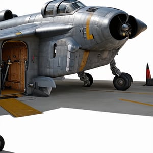 ((Ultra-realistic)) photo of an aircraft \(ek_raz0r_cre5t\),parked on ground,military,cannon,thrusters,entrance door open,depth of perspective,aircraft focus,dark backdrop
BREAK
sharp focus,high contrast,studio photo,rule of thirds,perfect composition,ek_raz0r_cre5t