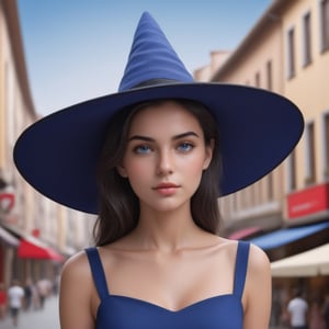 ((Ultra-Detailed)) portrait of a girl (wearing a witchhat:1.3),spanish girl,standing in a busy shoppping street,1 girl,20yo,detailed exquisite face,soft shiny skin,playful smirks,detailed pretty eyes,glossy lips 
BREAK
[backdrop:shopping street in a big city,people,cars,blue sky,cloud],(girl focus)
BREAK 
(sharp focus,high contrast),studio photo,trending on artstation,(ultra-realistic,Super-detailed,intricate details,HDR,8K),chiaroscuro lighting,soft rim lighting,key light reflecting in the eyes,vibrant colors,by Karol Bak,Antonio Lopez,Gustav Klimt and Hayao Miyazaki,
(inkycapwitchyhat),real_booster,photo_b00ster,art_booster,ani_booster