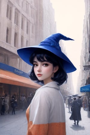 ((Ultra-Detailed)) portrait of a girl (wearing a witchhat:1.3),(kuchiki rukia),standing in a busy shoppping street,1 girl,20yo,detailed exquisite face,soft shiny skin,playful smirks,detailed pretty eyes,glossy lips,dynamic sexy pose
BREAK
(backdrop:ultra-detailed shopping street in a big city,many people,cars,blue sky),(girl focus),(fullbody shot)
BREAK 
(sharp focus,high contrast),studio photo,trending on artstation,(ultra-realistic,Super-detailed,intricate details,HDR,8K),chiaroscuro lighting,vibrant colors,by Karol Bak,Gustav Klimt and Hayao Miyazaki,
(inkycapwitchyhat),real_booster,photo_b00ster,art_booster,ani_booster