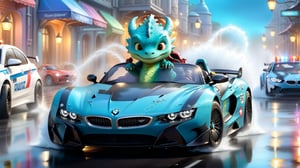 Ultra-realistic photo of cute dragon boy driving a racing car \(BMW Gina 2008\) competing other cars at dark night,(stunning racing car decals:1.5),(body color:Cosmic Carbon Gray with Blue Glow),shiny spinning wheels,(wheel color: Black Chrome),glossy and luxurious alloy wheel,(bright turned on symmetrical head lights),silhouette in driver's seat,blurry city street backdrop,depth of perspective,(wide shot),rain,puddles,thunder storm, heavy fog,police car chasing from behind
BREAK
(symmetric:1.2),sharp focus,(high contrast:1.5),studio photo,trending on artstation,rule of thirds,perfect composition,(Hyper-detailed, masterpiece, HDR,16K,shiny,glossy,reflective:1.3),(by Chris Bangle),H effect,art_booster,real_booster,dragon_h