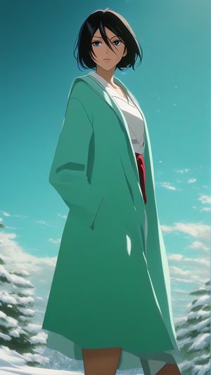 Hyper-realistic portrait of a sophisticated girl,20yo,standing near resort center,alluring neighbor's wife,clear facial features,detailed exquisite face,perfect female form,hourglassfigure,elegant jacket on dress,detailed backdrop,(Aqua Blue,Raspberry Red,Mint Cream,Hazel Brown color),(Fullbody wideshot),
trending on artstation,perfect composition,cinematic lighting,anime vibes,kuchiki rukia
BREAK A realistic photo of resort center in winder resort1,snow,tree,winter resort1,hyper detailed,16K,HDR,hyper-realistic,sharp focus,high contrast