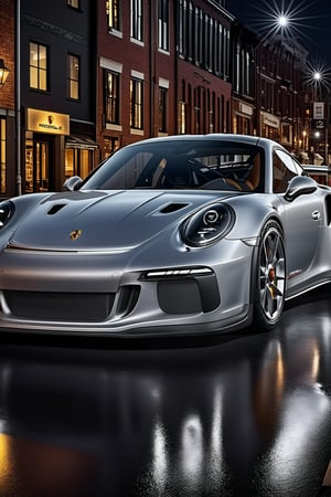 Hyper-Realistic photo of a sleek Silver coloured Porsche 911 driving on a street at speed at night,race livery,shiny spinning wheels,glossy black alloy rims with silver edge,bright turned on head lights,full car in frame
BREAK
backdrop:city street,puddles,lights,[cluttered maximalism]
BREAK
settings: (rule of thirds1.3),perfect composition,studio photo,trending on artstation,depth of perspective,(Masterpiece,Best quality,32k,UHD:1.4),(sharp focus,high contrast,HDR,hyper-detailed,intricate details,ultra-realistic,kodachrome 800:1.3),(cinematic lighting:1.3)
BREAK
(artists:Karol Bak$,Alessandro Pautasso$,Gustav Klimt$ and Hayao Miyazaki$:1.3)
BREAK
LoRA:art_booster,photo_b00ster, real_booster,Porsche,H effect,911,realistic