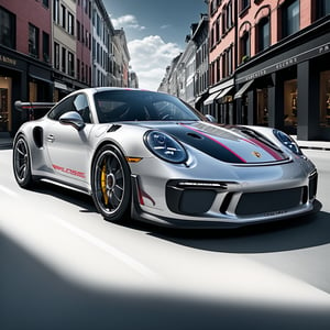 Hyper-Realistic photo of a Porsche 911 driving on a street at speed,race livery,shiny spinning wheels,glossy black alloy rims with silver edge,bright turned on head lights,full car in frame
BREAK
backdrop:city street,sky,cloud,[cluttered maximalism]
BREAK
settings: (rule of thirds1.3),perfect composition,studio photo,trending on artstation,depth of perspective,(Masterpiece,Best quality,32k,UHD:1.4),(sharp focus,high contrast,HDR,hyper-detailed,intricate details,ultra-realistic,kodachrome 800:1.3),(cinematic lighting:1.3)
BREAK
(artists:Karol Bak$,Alessandro Pautasso$,Gustav Klimt$ and Hayao Miyazaki$:1.3)
BREAK
LoRA:art_booster,photo_b00ster, real_booster,Porsche,H effect,911,realistic