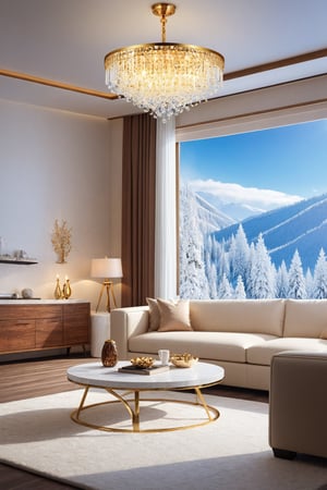 ((Hyper-Realistic)) photo of luxurious modern livingroom in a cabin of winter resort,indoors,
(luxurious furnitures:table,sofa,airconditioner,big screen TV,ceiling chandelier),curtains,window,snow,tree
BREAK
aesthetic,rule of thirds,depth of perspective,studio photo,trending on artstation,(Hyper-realistic photography,masterpiece,ultra-detailed,intricate details,16K,sharp focus,high contrast,kodachrome 800,HDR:1.2),by Antonio Lopez,Diego Koi,David Parrish,Canaletto and Samuel Silva,
w1nter res0rt,H effect,art_booster,ani_booster